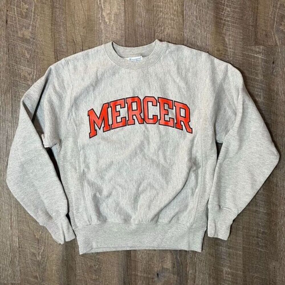 Vintage Champion Reverse Weave Mercer Sweatshirt Gray Mens Size Small